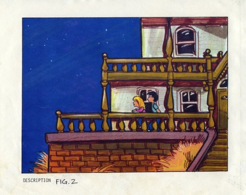 talesfromweirdland:Concept art for the 1987 LucasArts game, Maniac Mansion. Odd to see hand-drawn ve