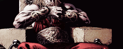 suckonthesefireballs:  thor week » thor as a king↪ thor and his spread thighs on