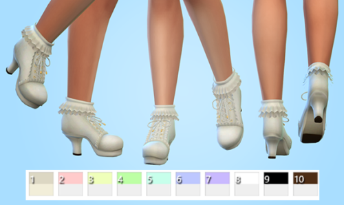 aizawasbby:•.¸♡ Lolita Boots ♡¸.• ✿ BG Compatible ✿ Disabled for Random ✿  All LODs ✿ •.¸♡ DOWNLOA