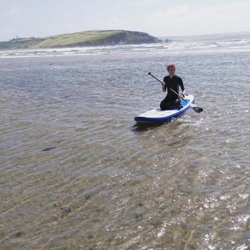 And the paddleboard has been christened! #bigburybeach #bigburyonsea #devon #southdevon #paddleboard