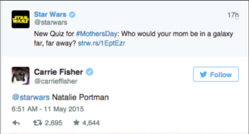 hamandcheezy: Carrie Fisher is a gift humanity doesn’t deserve