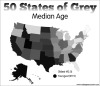 50 States of Grey - Median Age.
