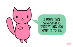 positivedoodles:  [drawing of a pink cat