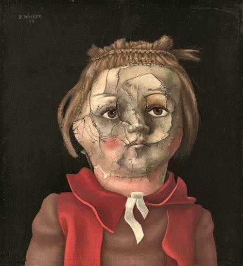 Cracked doll’s head   -   Rudolf Wacker, 1937.Austrian, 1893 - 1939Mixed techni