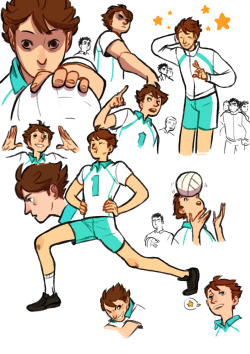 viria:  queenoftheantz:God, I love Oikawa Tooru.   ok but seriously!, I love him so much these are just sketches I will do a couple of more serious things later but!!!, he is so good, and I relate, I love how he is talented but not TALENTED in the genius
