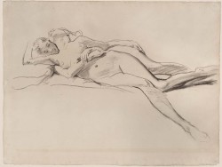 ghoztz:  John Singer Sargent, Sketch for Atlas and the Hesperides - Two of the Hesperides, 1921–25  