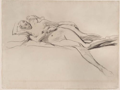 ghoztz: John Singer Sargent, Sketch for Atlas and the Hesperides - Two of the Hesperides, 