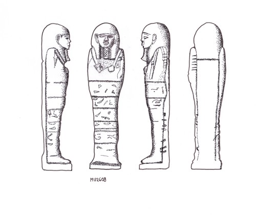 fired-earth:This drawing of a shabti was quite challenging.  I ran into some technical difficulty at