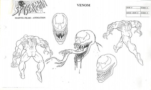 ‪How to draw Spider-Man: model sheets from the 1994 animated TV series. (And two extra for Venom.)