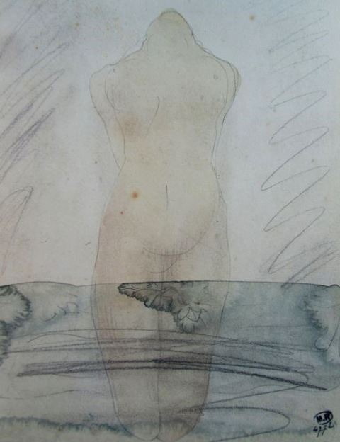 madivinecomedie:Auguste RodinAuguste Rodin. Aquarelle®Musée Rodin