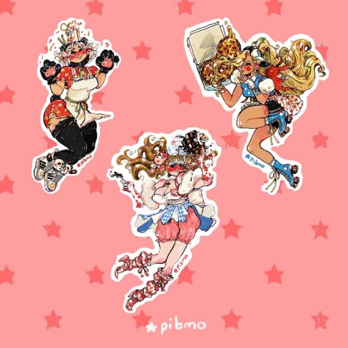 added fast food ⭐⭐ girls stickers to my shop finally!!! pre-order open until march 19th, also extend