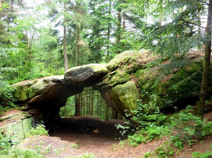 Skamieniałe Miasto - Stone City (literal translation: ‘city turned into stone’), a nature reserve near the town of Ciężkowice, Poland.
“ A legendary tale about the rock formations “tells a story about a cruel master who once ruled the local castle...