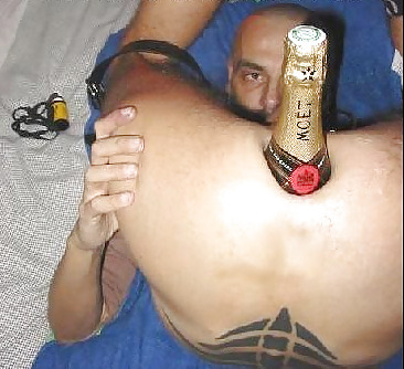 pigshouse:  Happy fucking new year Pigs. Wishing you a lot of perverted and dirty sex for 2014. J.  that’s a bad way to refresh Champagne !!