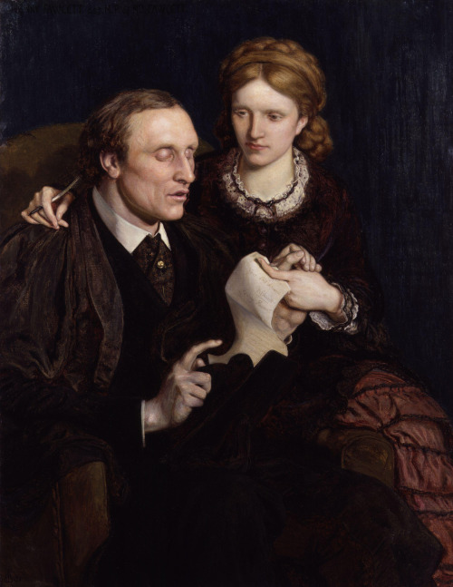 Henry Fawcett; Dame Millicent Garrett Fawcett (née Garrett) by Ford Madox Brown, 1872.