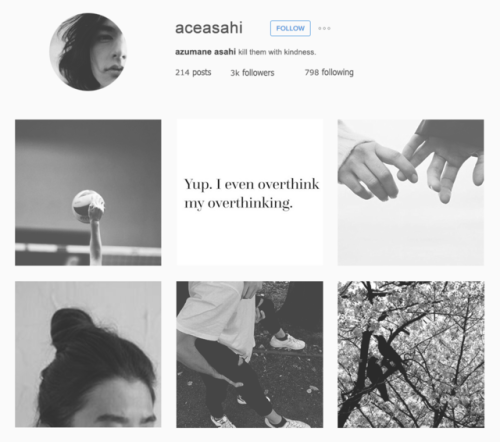 haikyuu!! aesthetic instagram profile (5/??)azumane asahi