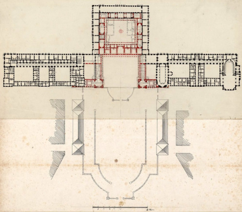 archimaps: Floor plan of the main floor of a redesign proposal for the palace, Versailles
