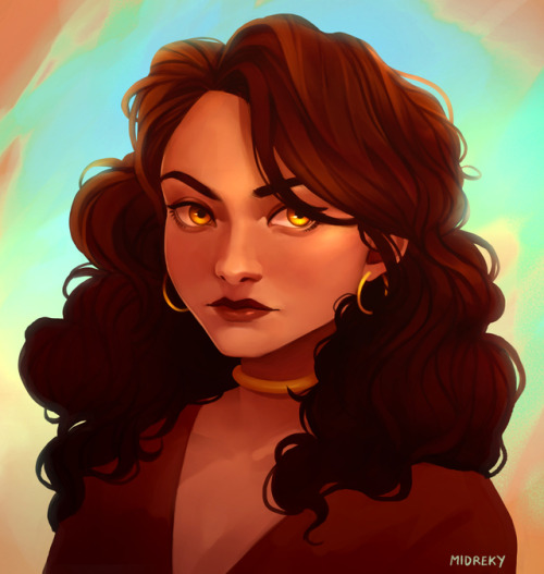 Portrait commission for @silvereld of her original character Dawn!