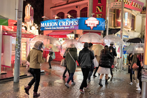 Another rainy night tonight on Takeshita Dori in Harajuku.