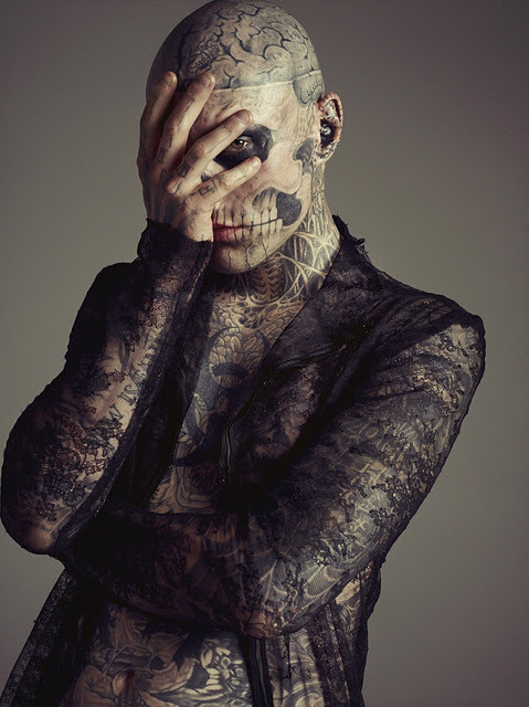 Zombie boy tattoo man