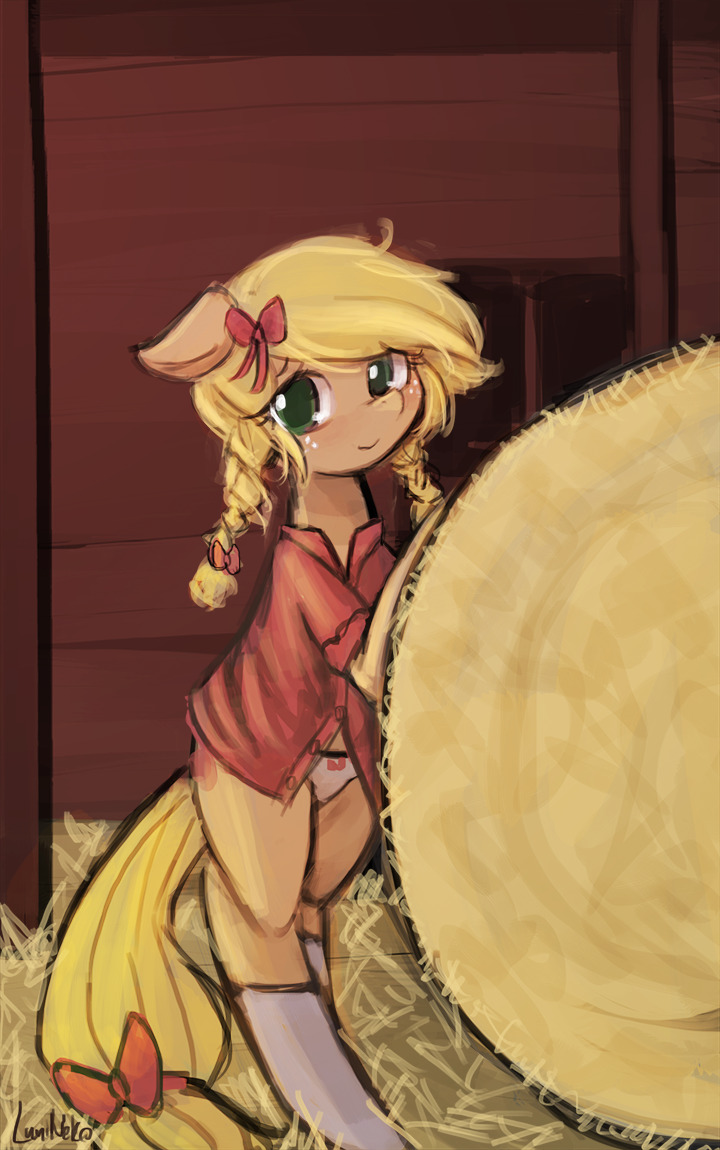 tehlumineko:  applejack is your waifu, in various states of undress. (45~ min speed