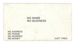 Card-Of-The-Day:  Today’s Card Is: A Non Business Card