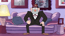 kaycxpher:  nuttersincorporated:  kaycxpher:  mistrel-fox:  proof that grunkle Stan is a cat    We need a catacature of Grunk Stan knocking something over.   done. 
