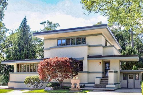 Crisp, clean lines. #franklloydwright #architecture #architecturephotography #gilfillanhouse #ravine