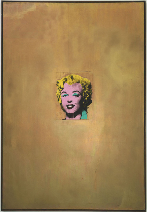 Andy Warhol, Gold Marilyn Monroe, 1962. Silkscreen ink on synthetic polymer paint on canvas, 6&rsquo