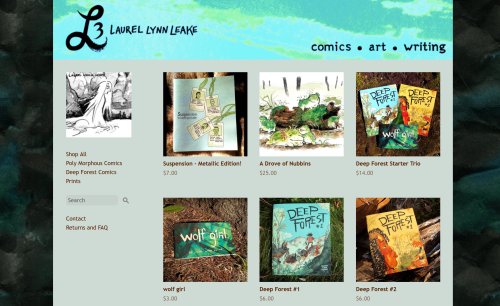 Deep Forest comics are back in my shop!there are comics growing in the woods :O I tried reprinting &