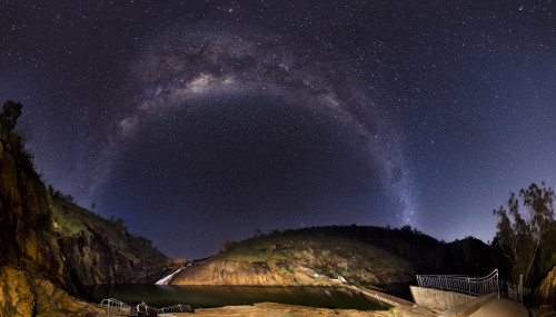 Snaking through the skyThis panoramic photograph of the Milky Way was taken in Serpentine National P