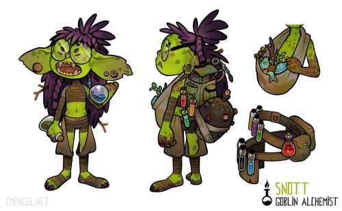 New campaign time! Here&rsquo;s my idiot savant goblin alchemist, Snott. Artificer looks really fun 