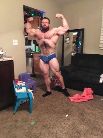 roughmuscle:  sannong:  Seth Feroce - He’s back! After disappearing from BBing for 3 years to fix his personal life and figure things out, he’s back! God he is hot, and the beard! Lumberjack on steroids. YES! On a serious, not muscle obsession note,