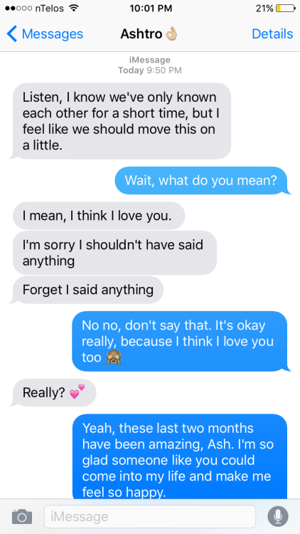 Request!AU: You and Ashton say ‘I Love You’ for the first time!(Not a sext but it wa