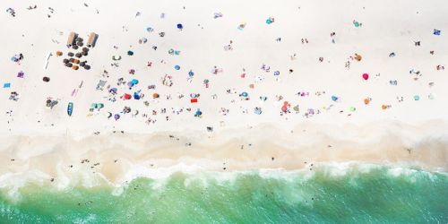 {These aerial beach photographs by Antoine Rose transport me to today’s Hump Day Happy Place. 