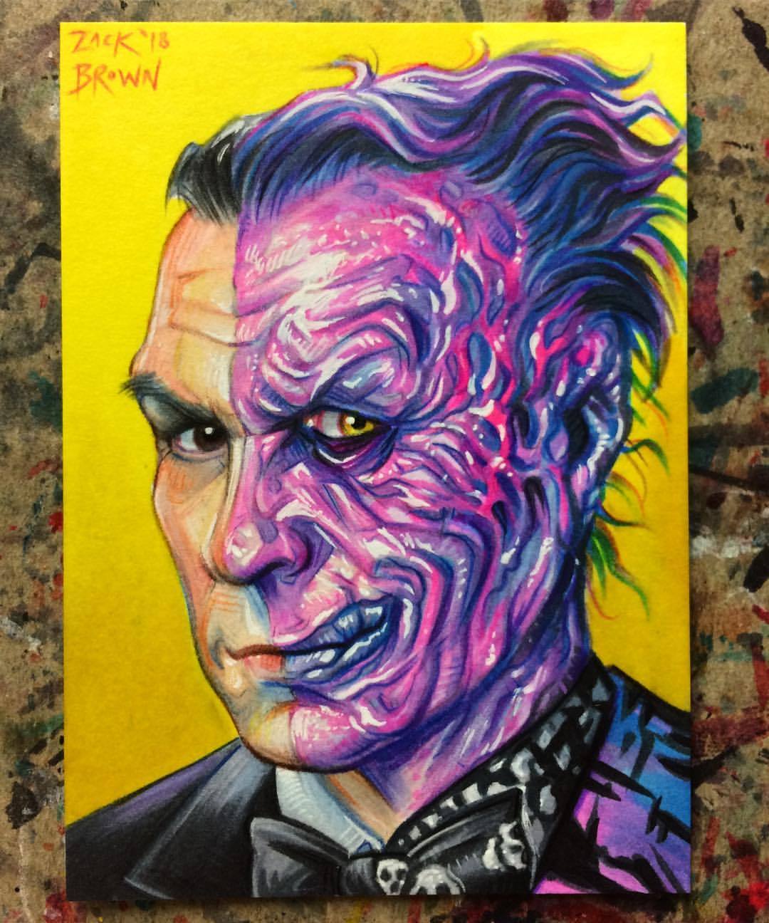 The Bat's Blog — Tommy Lee Jones Two-Face sketch card! I had a...