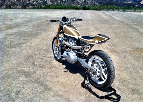 preacherspulpit:  Chopper Dave’s Latest Turbo, flat track inspired monster!