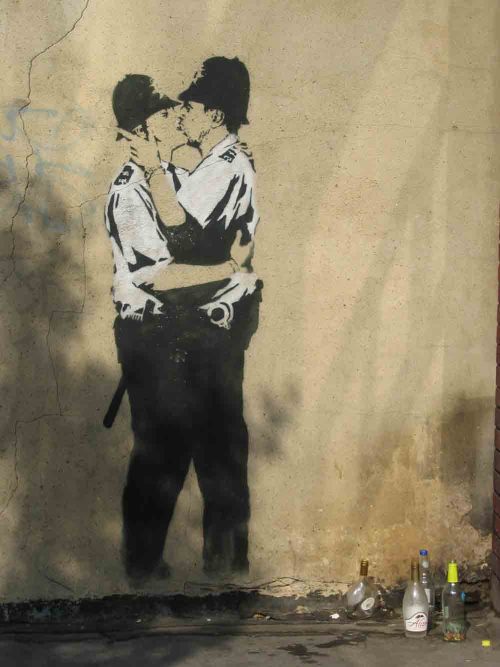 Banksy Gay Policemen graffiti