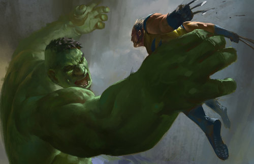 Hulk vs Wolverine by KangJason More about Marvel here.