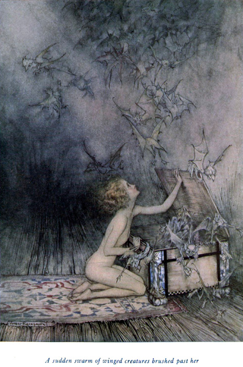 fuckyeahvintageillustration:‘A wonder book’ by Nathaniel Hawthorne, illustrated by Arthur Rackham. P