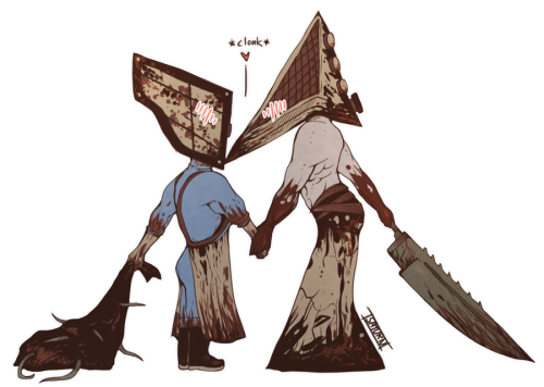 thefagfactory: Box Head and Pyramid Head are so OTP look at them smooching