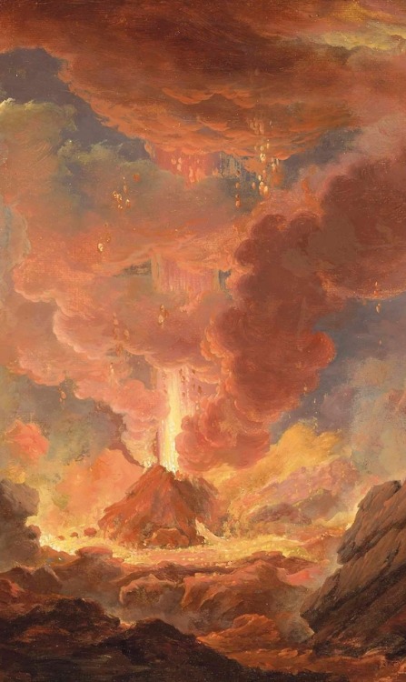Volcanoes ️ by Volaire, Hackert, Wukty, Wright, Unknown (last). Painted between 1700-1900. Details, 
