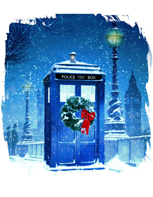 Just in time for the Christmas season! The Holiday TARDIS t-shirt (and mug) I illustrated are now av