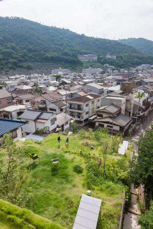 enochliew:Miyawaki Greendo by Keita Nagata Residential rental complex comprised of five floors burie