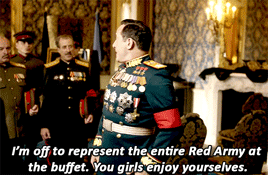 fighting-naturalist:“Sneaky little shit.”Jason Isaacs as Field Marshal Zhukov in The Death of Stalin
