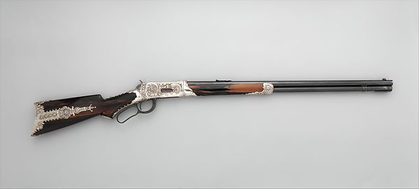 peashooter85: Winchester Model 1894 lever action rifle with silver decor by Tiffany