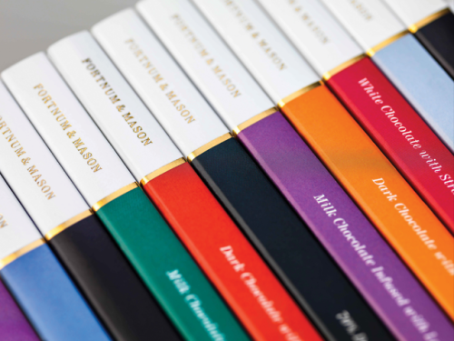 Fortnum and Mason Chocolate Library, Design by Otherway, artwork © 2018 Francesca Sanna
