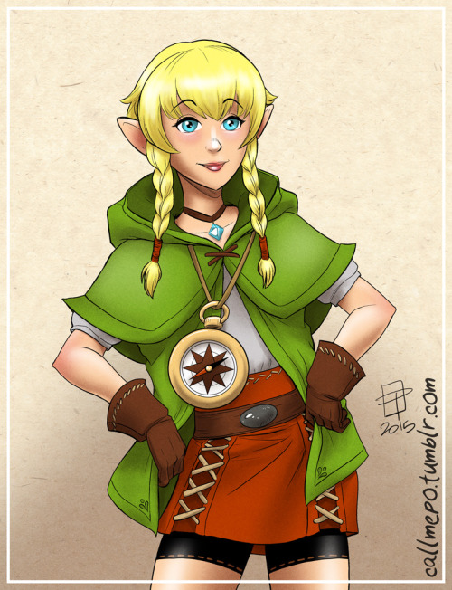 callmepo:  Since today was an artistic play day, went ahead and colored my inked Linkle image. Enjoy!   this cutie~ <3