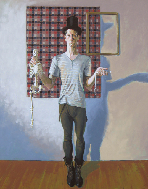 christophersousa:  Drawing Names, 2014, oil/canvas, 28 x 22" SOLD