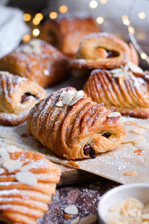 Pains au Chocolat Vegan (Chocolatine) au Gianduja / Homemade Vegan Buttery French Gianduja Chocolate