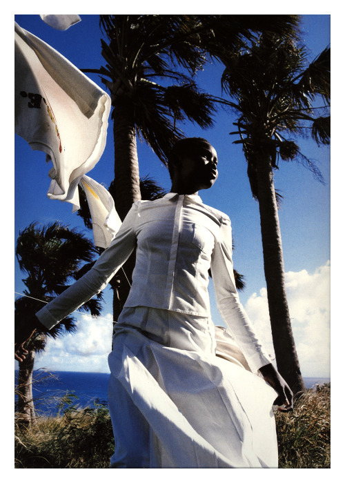 Magazine: Elle USYear: 1997Models: Alek WekPhotographer: Gilles Bensimon